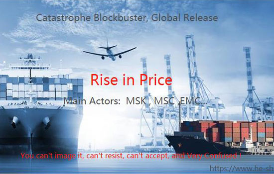 Rise in price by ocean freight